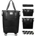 thumbnail image 1 of Expandable Rolling Travel Bag With 360° Detachable Wheels Foldable Luggage Bag Waterproof Carry On Overnight Tote For Home Storage Gym Moving Camping, 1 of 11