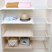 Expandable Shelves Cabinet Organizer Closet Storage Shelf for Kitchen, White Airing Closet Shelves Adjustable Storage Rack, Under Cabinet Organizer