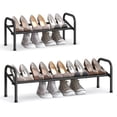 thumbnail image 1 of Expandable Shoe Rack, 1 Tier Shoe Rack Shelf, Adjustable Shoe Organizer Storage for 10 Pairs of Shoes, Metal Free Standing Shoe Racks for Closet, Front Door Entryway, Easy Assembly, Ink Black, 1 of 7