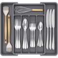 thumbnail image 1 of Expandable Silverware Drawer Organizer, Adjustable Utensil Tray with 8 Compartments, Kitchen Utensil Drawer Organizer, Silverware Holder for Kitchen Flatware, Knives, and Cooking Tools, 1 of 6