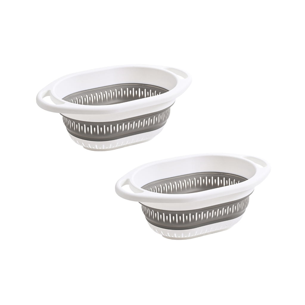 Expandable Sink Colander Nonslip Base Pastas Strainer Compact Storage ...