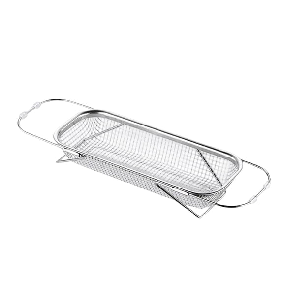 Expandable Sink Strainer Basket, Retractable Stainless Steel Colander, Over the Sink Mesh Drainage Rack, Kitchen Vegetable Fruit Dish Drying Tool