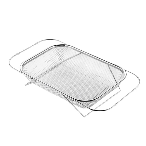 Expandable Sink Strainer Basket, Retractable Stainless Steel Colander, Over the Sink Mesh Drainage Rack, Kitchen Vegetable Fruit Dish Drying Tool