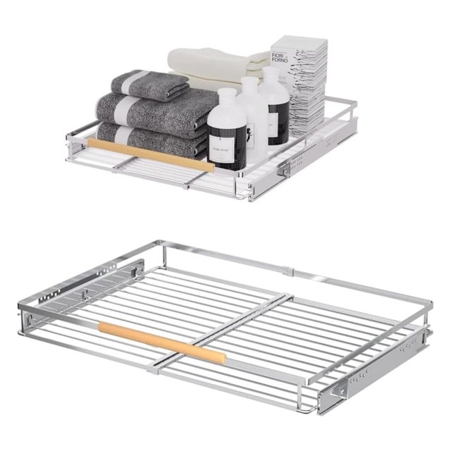 Expandable Sliding Basket, PullOut Organizer, Heavy Duty Slide