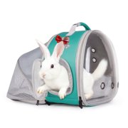 Expandable Small Animal Backpack Carrier with Clear Bubble Window Large Space Travel Cage for Hedgehog Rat Parrot,Bearded Dragon,Sugar Glider,Airline Approved