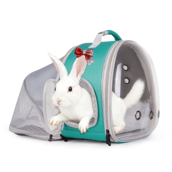 Expandable Small Animal Backpack Carrier with Clear Bubble Window Large Space Travel Cage for Hedgehog Rat Parrot,Bearded Dragon,Sugar Glider,Airline Approved