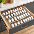 Expandable Spice Drawer Organizer 4 Tier 8 Pack Holds Up To 56 Jars ...