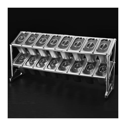 Expandable Spice Rack Organizer Shelf, Seasoning Sauce Salad Jam Ingredients Food Container Dispenser, 2/3 Tier Commercial Condiment Racks For Kitchen Pantry Buffets
