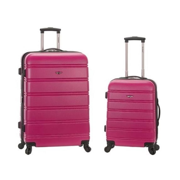 Expandable Spinner Luggage Set - Magenta 2 Pieces