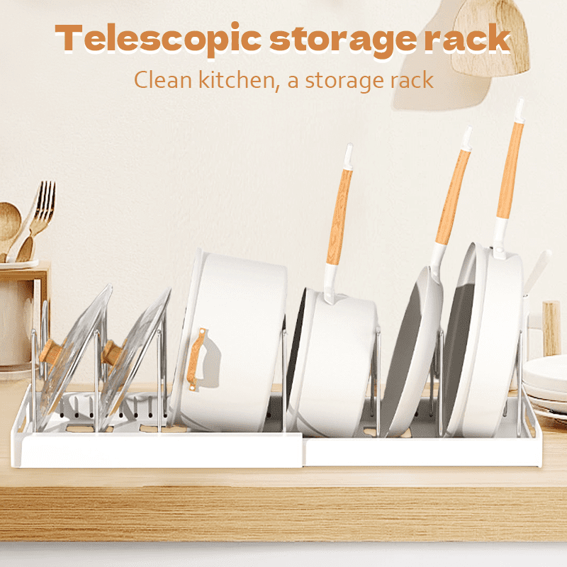 Expandable Stackable Shelf - Adjustable Organizer for Home, Kitchen Cabinet, and Pantry Storage