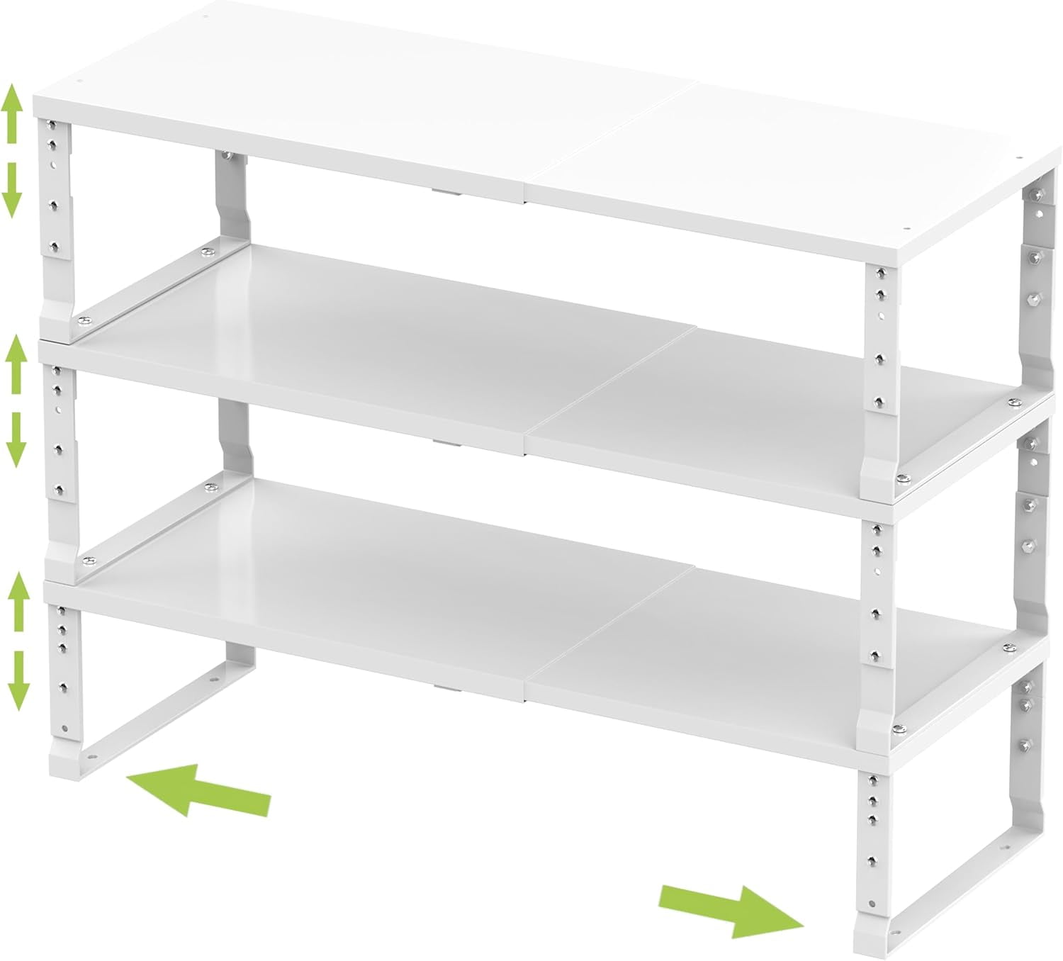 Kitchen Adjustable Stackable Racks Expandable Stackable Spice Rack Organizer for Kitchen Cabinet ...