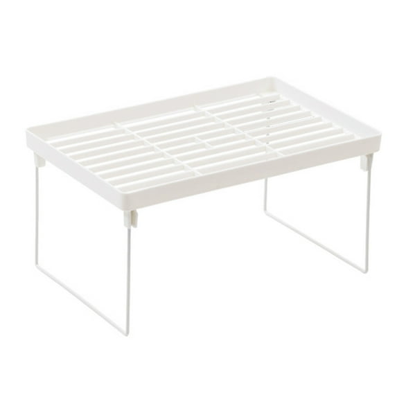 Expandable Stacking Cabinet Shelf Rack for Kitchen Organizer - Versatile Folding and Space-Saving System for Cups Plates and Dishes in Counter and Pantry
