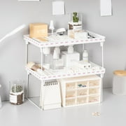 Expandable Stacking Cabinet Shelf Rack   Versatile Folding Stackable Organizer for Kitchen Pantry Countertop Plate and Dish Storage Solutions