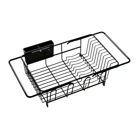 Expandable Stainless Steel Dish Drying Rack For Kitchen Sink, 3-In-1 Use Countertop In Sink Over Sink With Adjustable Bars, Space Saving Small Volume For Plates Bowls Glasses