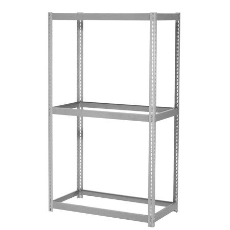 Expandable Starter Rack, 3 Levels No Deck, 1500lb Cap Per Level, 48"W x 24"D x 84"H, Gray