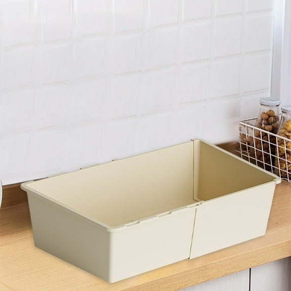 Expandable Storage Box, Plastic Storage Container, Polypropylene Organizer for Kitchen Cabinet, Snacks and Miscellaneous Items