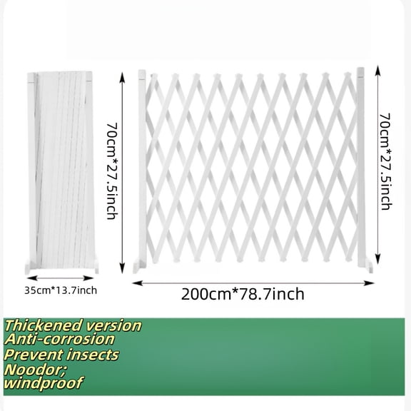 Expandable Thickened Wooden Pet Gate, Retractable Indoor & Outdoor Fence for Home & Garden