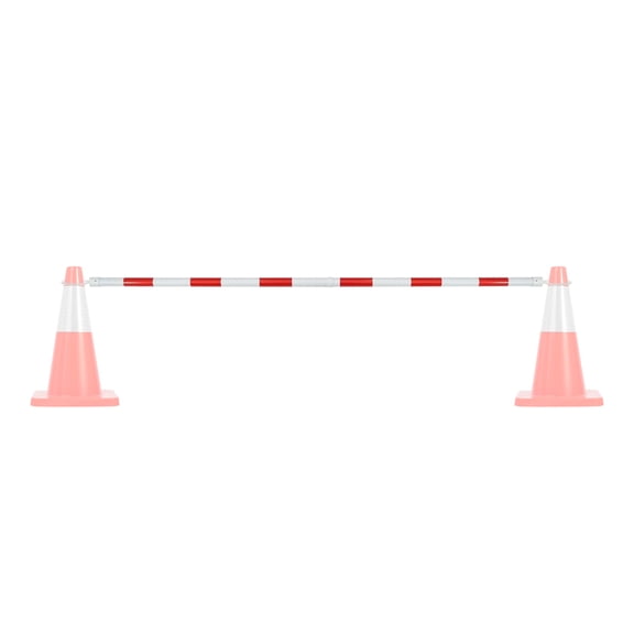 Expandable Traffic Cone Bar 6PCS– 4.2ft to 6.6ft Adjustable, Reflective,Red