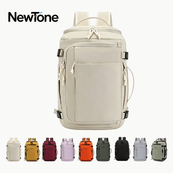 Expandable Travel Backpack for Men Women, 28-38L Waterproof Gym Backpack with Separate Shoe Compartment, 15 Inch Laptop Bag, Dry Wet Separation Sports Weekender Bag for Business Trip Swimming