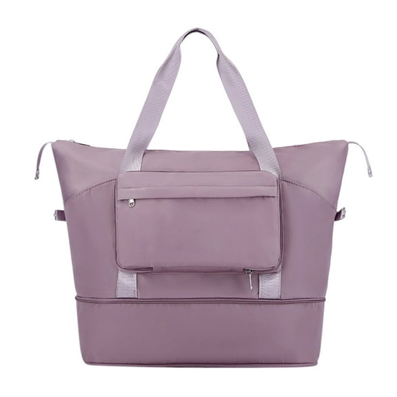 Expandable Travel Bag, Foldable Hand Luggage Bag with Wet and Dry Separation for Weekend Trips and Beach Days