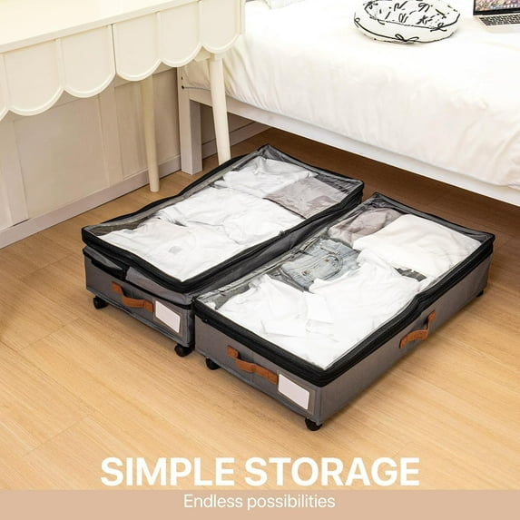 A closer look at Compact Underbed Storage Bins For Narrow Rooms