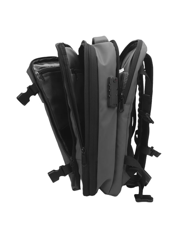 Expandable Vacuum Backpack 36 to 55L Rain Proof Travel Carrier Daypack for 16 inch Laptop Grey