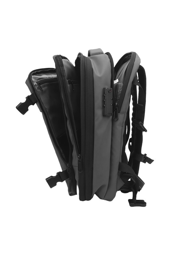 Expandable Vacuum Compression Backpack, Large Capacity Waterproof Business Travel Daypack, Rainproof Tech Backpack for 16 Inch Laptop, Multi Pocket Air Travel Backpack (21.2x17.3x3.1 in / 54x44x8 cm)