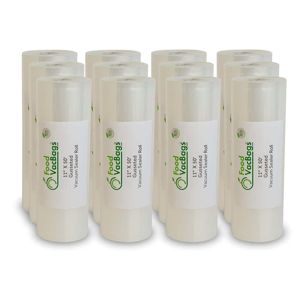 Expandable Vacuum Sealer Bags 11Inches By 50Feet Heat Seal Rolls