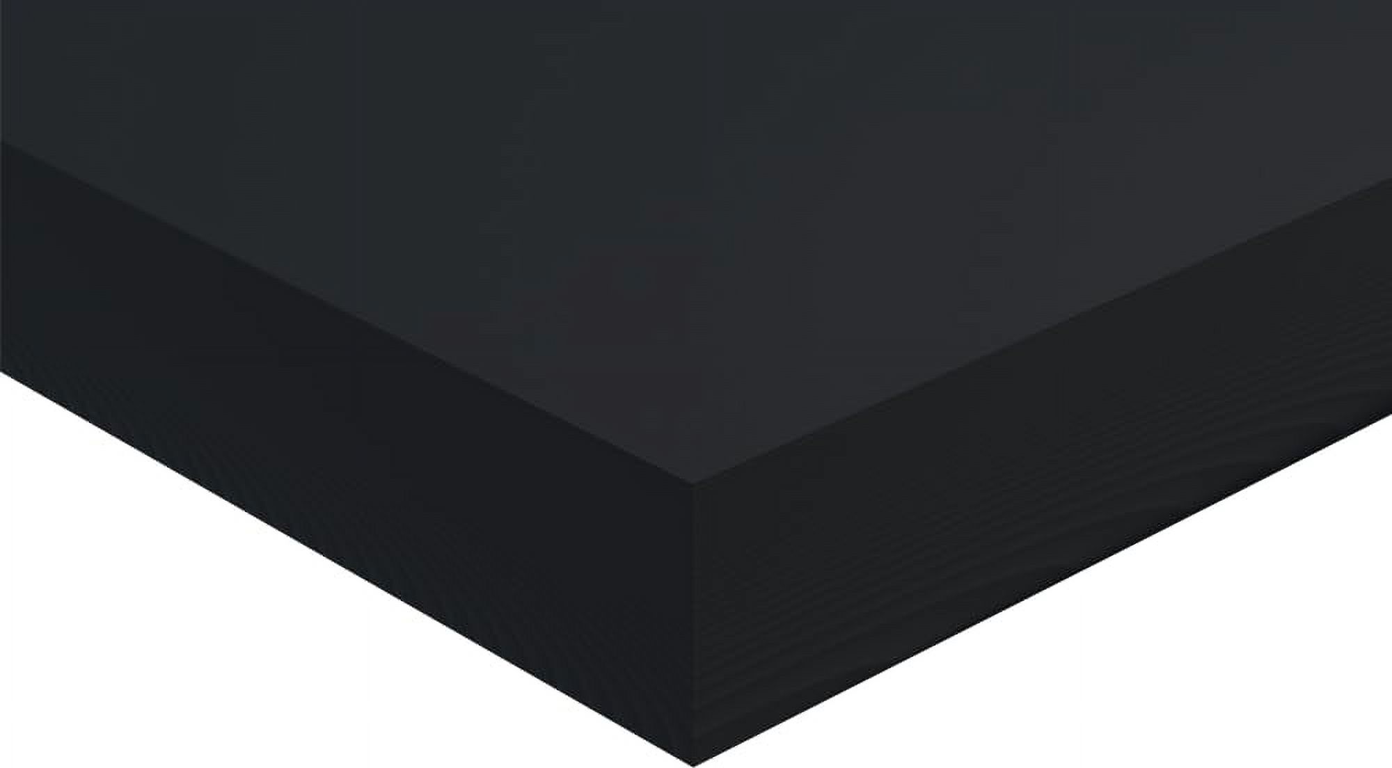 Expanded PVC Foam Board, Black, 1/2