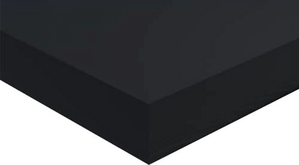 Expanded PVC Foam Board, Black, 1/8" (0.125", 3MM) Thick, 12" W X 24" L