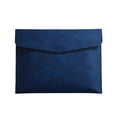 thumbnail image 1 of Expanding A5 Document File Leather Envelope Case Holder-Large Size Pockets for Paper Bills Stationery Tablet, Work Study Traveling (Blue), 1 of 6