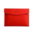 thumbnail image 1 of Expanding A5 Document File Leather Envelope Case Holder-Large Size Pockets for Paper Bills Stationery Tablet, Work Study Traveling (Red), 1 of 6