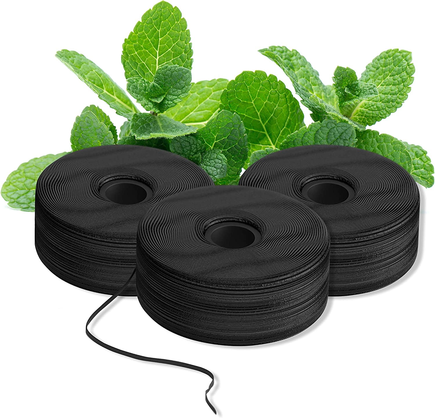 Expanding Dental Floss Refills (32 Yards/3 Pack) | Mint Eucalyptus Aroma Bobbins Woven Tooth Stain-Absorbing Vegan Paraben, BPA & Cruelty-Free Smart