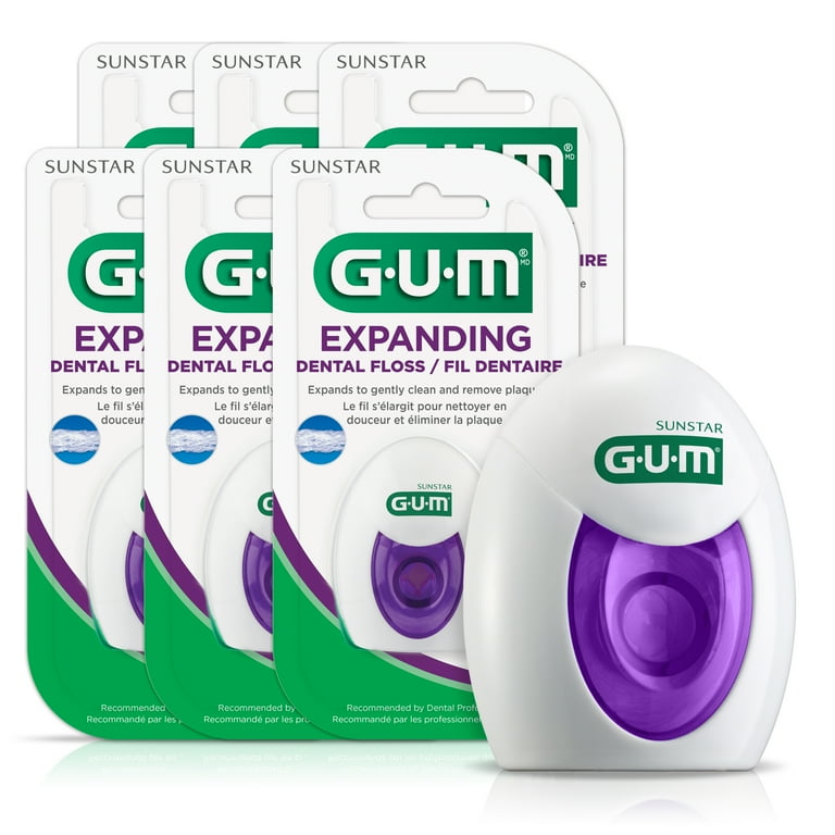 Unflavored Expanding Dental Floss - Waxed Woven Floss Buffer