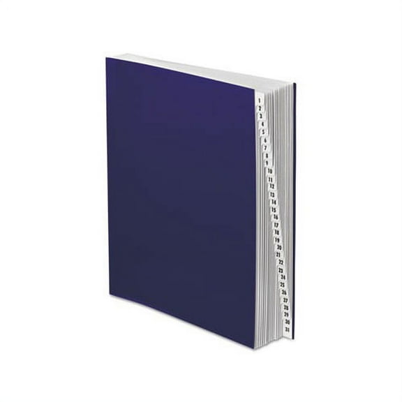 Expanding Desk File 31 Dividers, Dates, Letter-Size, Dark Blue Cover