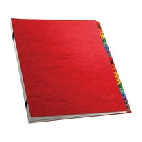 Expanding Desk File A-Z, Letter, Acrylic-Coated Pressboard, Red