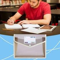 Expanding File Folder, 1 Pc Plastic File Folders, Envelope Expanding File Wallet Organizer, Documents Folder with Snap Closure, A5 Size Transparent Waterproof Accordion File Pouch