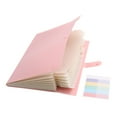 thumbnail image 1 of Expanding File Folder, 12/8 Pockets Accordion File Organizer with Label Stickers, Portable Document Receipt Organizer Hold A4 Letter Size Paper, Waterproof Folder for Office Supplies(Pink,13x9.06"), 1 of 8