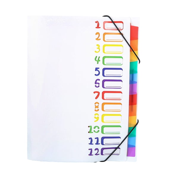 Expanding File Folder 12 Pocket Expandable Sorting Folder Letter Size File Organiser Document Filing Folder for Office