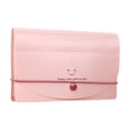 thumbnail image 1 of Expanding File Folder, 13-Compartment Pocket Accordion File Organizer, for Coupon Receipt Document Storage, 7.09x4.53in, Pink, 1 of 6