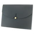 thumbnail image 1 of Expanding File Folder - 13 Pocket Document Organizer, Foldable File Folder With Button Closure In Black - For Office, School, Business, Daily File Organization, 1 of 8