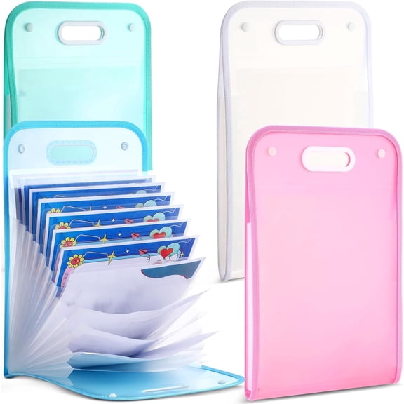 Vertical File Folder 13 Pockets Accordion File Organizer with Handle Portable Document Receipt Organizer with Labels File Folders A4 Letter Size Waterproof Folder for School Office Supplies