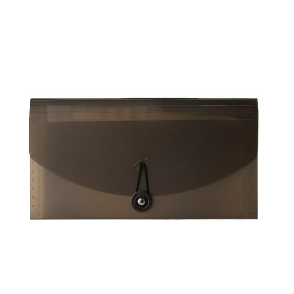 Expanding File Folder -13 Pockets Small Accordion File Folder Expandable Card Ticket Holder File Storage Folder Check Bill File Folder Plastic Business Document Organizer Wallet Case New Grey