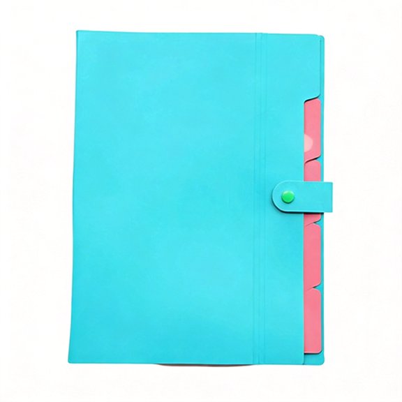 Expanding File Folder with 24 Pockets, Large Capacity Document Organizer with Reinforced PP Material for A4 and Letter Size Papers, Ideal for Tax Receipts and Bills