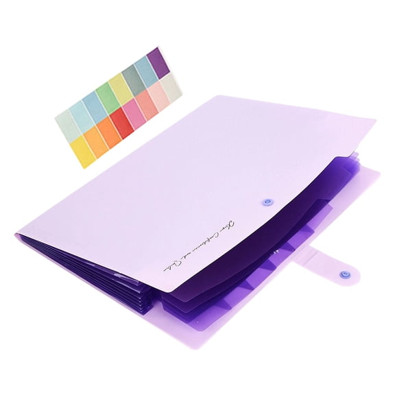 Expanding File Folder, 5-Pocket Accordion File Organizer, Letter Size Expandable Document Holder for School, Home and Office, Lightweight PP Receipt Organizer with Label Tabs