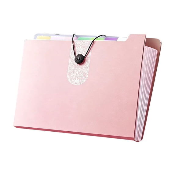 Expanding File Folder, 8 Pocket Accordion File Organizer, Large Capacity A4 Document Organizer with Snap Closure, Portable Plastic File Folder for School, Office, and Home Use
