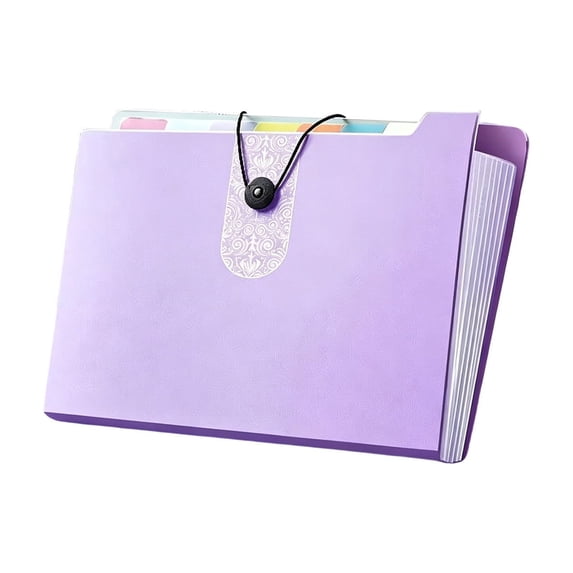 Expanding File Folder, 8 Pocket Accordion File Organizer, Large Capacity A4 Document Organizer with Snap Closure, Portable Plastic File Folder for School, Office, and Home Use