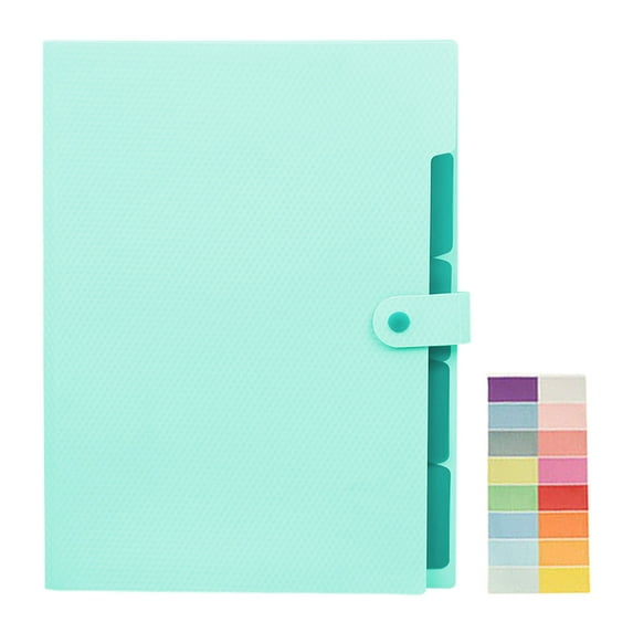 Expanding File Folder with 8 Pocket, Letter Size Accordion File Organizer, Portable Folders for Documents, Cute Paper Organizer, Filling Products for School Office Supplies, A4 Size, Green