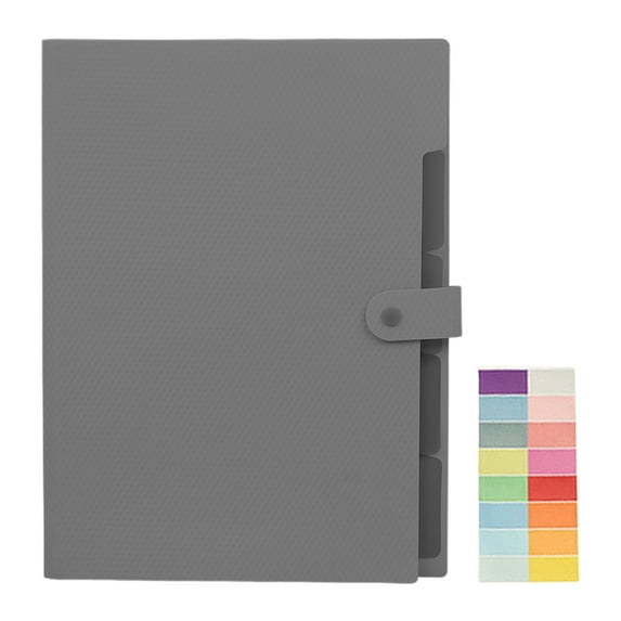 Expanding File Folder with 8 Pocket, Letter Size Accordion File Organizer, Portable Folders for Documents, Cute Paper Organizer, Filling Products for School Office Supplies, A4 Size, Gray