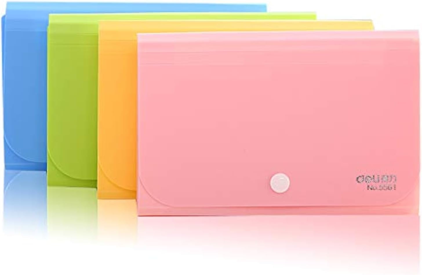 Expanding File Folder, Subdivision Accordion Folder Mini Organizer PP Wallet for Cards,Coupons,Receipt,Tax Item or Changes,7x4.5 Inches,12 Pockets with Tabs and Check Case(Set 4)